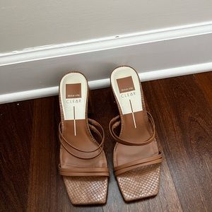 Dolce Vita block heel. Brown with texture. Sized 8.5. Worn one night.